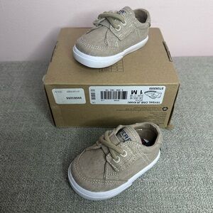 New Baby Kids Sperry Trysail Crib Jr Khaki Boat Shoes Size 1
